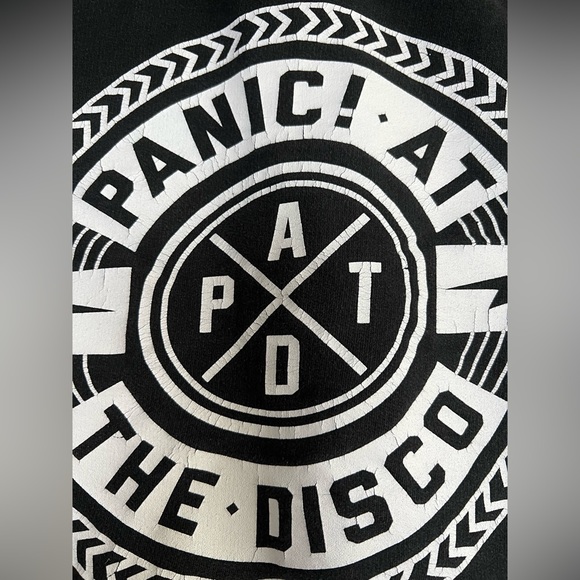 PATD | Panic! at the Disco TOO WEIRD TO LIVE Black Zip-Up Graphic Hoodie | Sz M - Picture 8 of 16